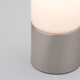 BHS Tilly Cylinder Touch Lamp - Satin Nickel/Satin Opal Glass - thumbnail 2