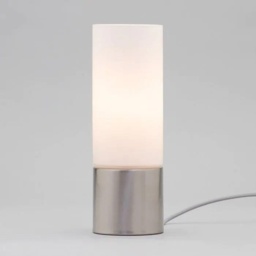 BHS Tilly Cylinder Touch Lamp - Satin Nickel/Satin Opal Glass - thumbnail 4
