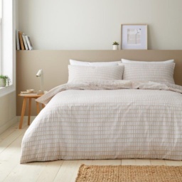 Catherine Lansfield Larsson Geo Duvet Set - Natural - Single - thumbnail 2