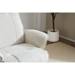 Maine Fabric Recliner Chair and Stool Set - Marzipan - thumbnail 7