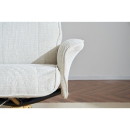 Maine Fabric Recliner Chair and Stool Set - Marzipan - thumbnail 6