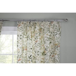 Sundour Cleo Willow Lined Pencil Pleat Curtains - Green - W 66 x D 72 - thumbnail 2