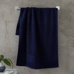 Catherine Lansfield Zero Twist Towel - Navy - Bath Towel - thumbnail 1