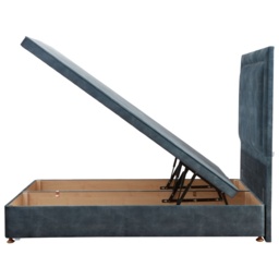 Tempur Suffolk Divan Base - Double - 135cm x 190cm - No Drawers - Soho Dark Blue - thumbnail 4