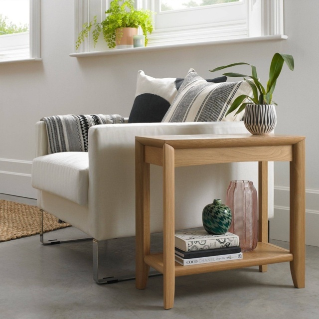 Brampton Oak Rectangular Side Table - image 1