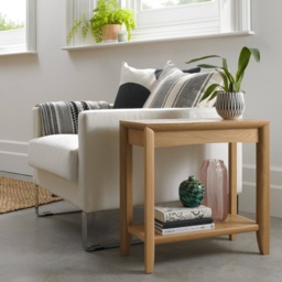 Brampton Oak Rectangular Side Table - thumbnail 1