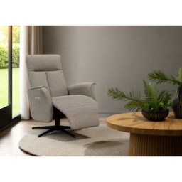 G Plan Cartmel Power Recliner Chair with Headrest - Fabric Grade C - Black Base - Yes - thumbnail 2