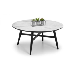 Julian Bowen Firenze Round Marble Effect Coffee Table - thumbnail 1