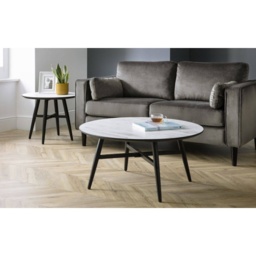 Julian Bowen Firenze Round Marble Effect Coffee Table - thumbnail 2