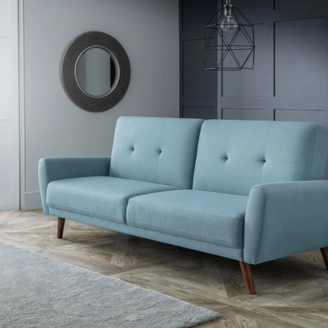 Julian Bowen Monza Fabric Sofa Bed - Blue - image 1