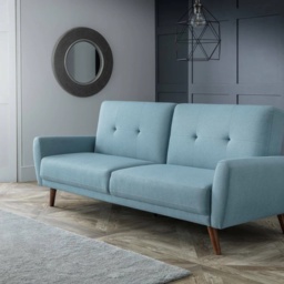 Julian Bowen Monza Fabric Sofa Bed - Blue - thumbnail 1
