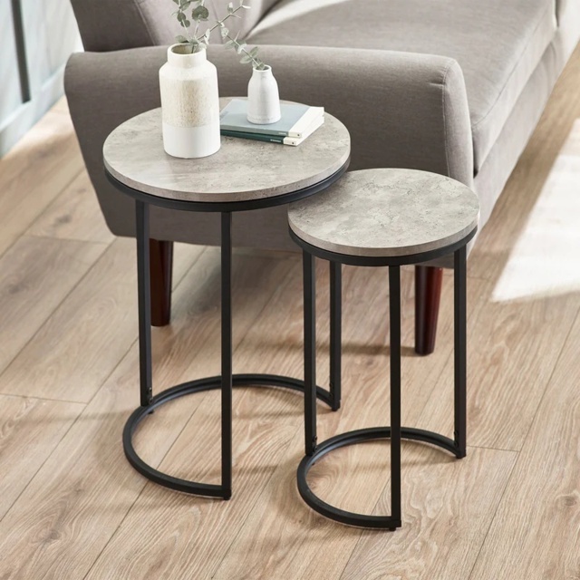Julian Bowen Staten Round Nesting Side Tables - image 1