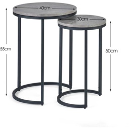 Julian Bowen Staten Round Nesting Side Tables - thumbnail 3