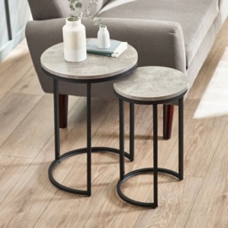 Julian Bowen Staten Round Nesting Side Tables - thumbnail 1