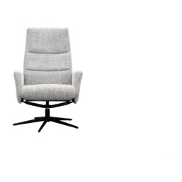G Plan Riba Manual Recliner Chair and Stool Set - Fabric Grade B - Black Base - thumbnail 3