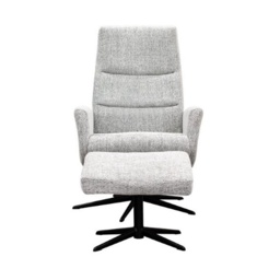 G Plan Riba Manual Recliner Chair and Stool Set - Fabric Grade B - Black Base - thumbnail 4