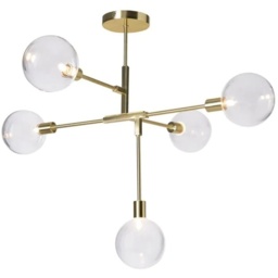 BHS Hennock Flush Ceiling Light - Brass - thumbnail 1