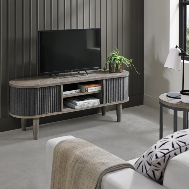 Markham Silver Grey Entertainment Unit - image 1