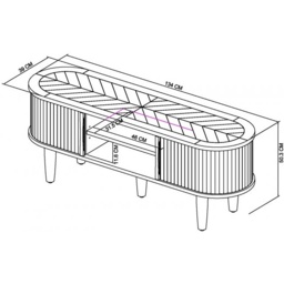 Markham Silver Grey Entertainment Unit - thumbnail 4
