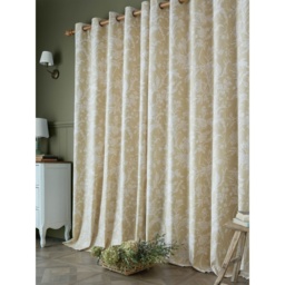 Laura Ashley Lloyd Lined Eyelet Curtains - Caramel - W 44 x D 54 - thumbnail 3
