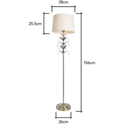 BHS Paisley Floor Lamp - Antique Brass - thumbnail 2