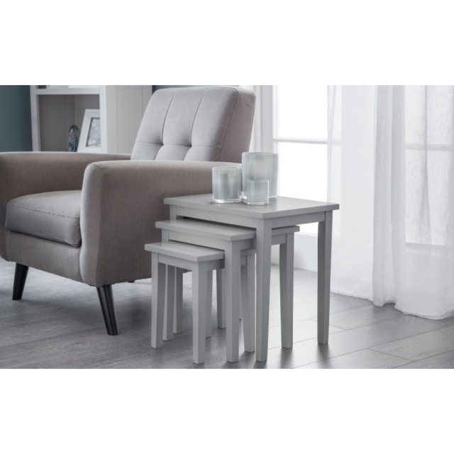 Julian Bowen Cleo Nest Of Tables - Grey - image 1