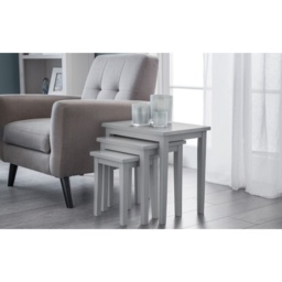 Julian Bowen Cleo Nest Of Tables - Grey - thumbnail 1