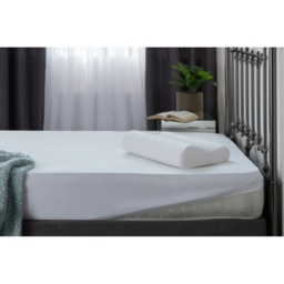 Belledorm Jersey Fitted Sheet 38cm - White - Single - thumbnail 2