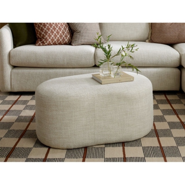 Vogue Williams Carnaby Pebble Footstool - Matt Chenille - image 1