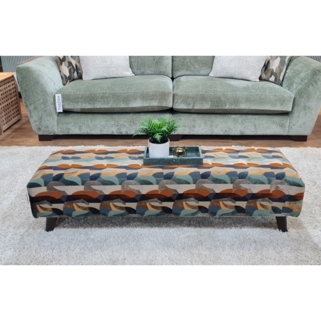 Morgan Large Footstool in Fabric - Fabric Grade D