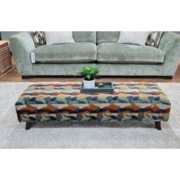 Morgan Large Footstool in Fabric - Fabric Grade D