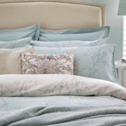 Laura Ashley Pussy Willow Duck Egg Pillowcase Pair - thumbnail 2