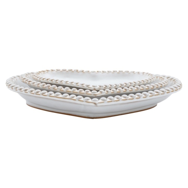 Beaded Heart Plates Set of 3 - image 1