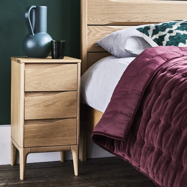 Ercol Rimini Compact 3 Drawer Bedside Cabinet - image 1
