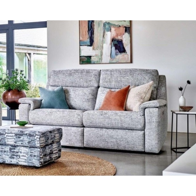G Plan Ellis 2 Seater Recliner Sofa - Electric with Headrest and Lumbar Support - Fabric Grade A - image 1
