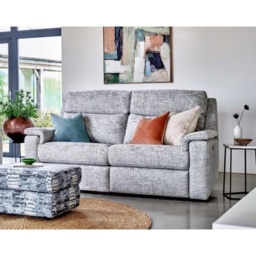 G Plan Ellis 2 Seater Recliner Sofa - Electric with Headrest and Lumbar Support - Fabric Grade A - thumbnail 1