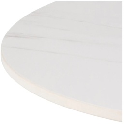 Malta Ceramic Round Coffee Table - White - 60cm Diameter - thumbnail 3