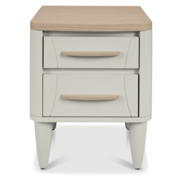 Delta Scandi Oak and Soft Grey 2 Drawer Nightstand - thumbnail 2