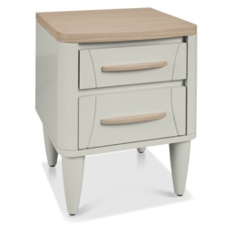 Delta Scandi Oak and Soft Grey 2 Drawer Nightstand - thumbnail 4