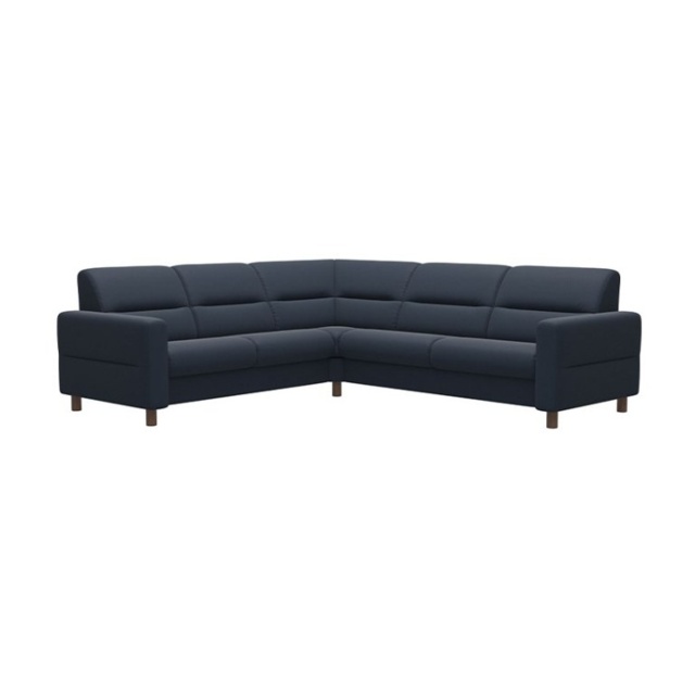 Stressless Fiona Leather 5 Seater Corner Sofa 2 Seats 2.5 Seats - Batick Leather - 2 x Steel Arms - image 1