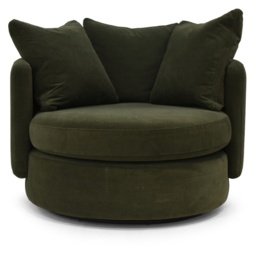 Vogue Williams Piccadilly Large Swivel Chair - Linen Look - thumbnail 2