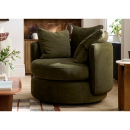 Vogue Williams Piccadilly Large Swivel Chair - Linen Look