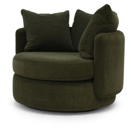 Vogue Williams Piccadilly Large Swivel Chair - Linen Look - thumbnail 3