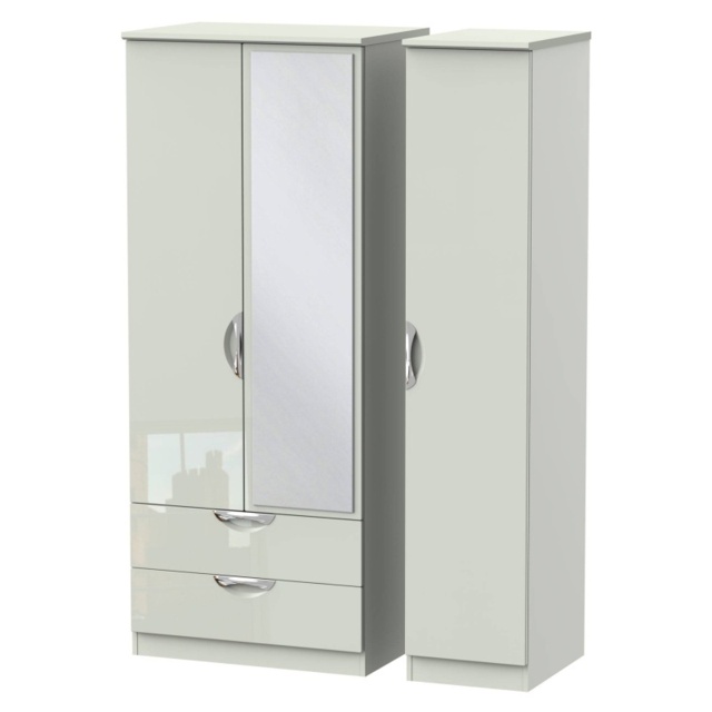 Cambourne Cam132 Triple 2 Drawer Wardrobe With Mirror Door - Finish - image 1