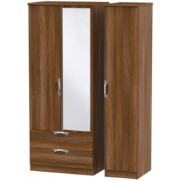 Cambourne Cam132 Triple 2 Drawer Wardrobe With Mirror Door - Finish - thumbnail 3