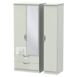 Cambourne Cam132 Triple 2 Drawer Wardrobe With Mirror Door - Finish - thumbnail 1