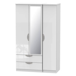 Cambourne Cam132 Triple 2 Drawer Wardrobe With Mirror Door - Finish - thumbnail 4