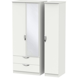 Cambourne Cam132 Triple 2 Drawer Wardrobe With Mirror Door - Finish - thumbnail 2