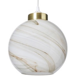 BHS Lewis Glass Easyfit Light Shade 23cm - Marble - thumbnail 2