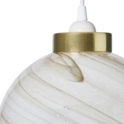 BHS Lewis Glass Easyfit Light Shade 23cm - Marble - thumbnail 3